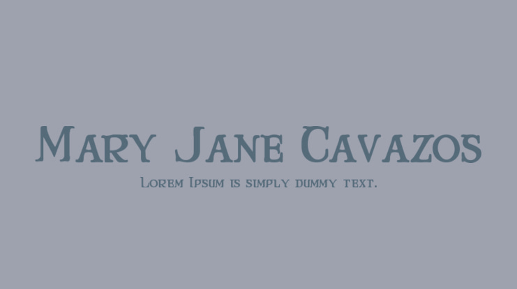 Mary Jane Cavazos Font Family