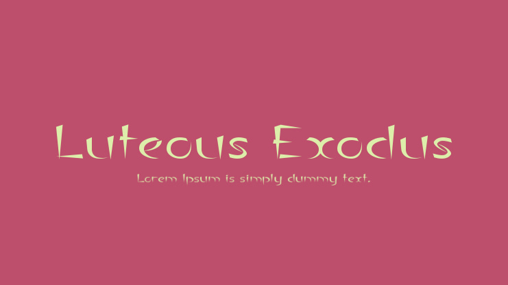 Luteous Exodus Font Family