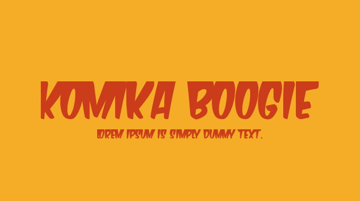 Komika Boogie Font