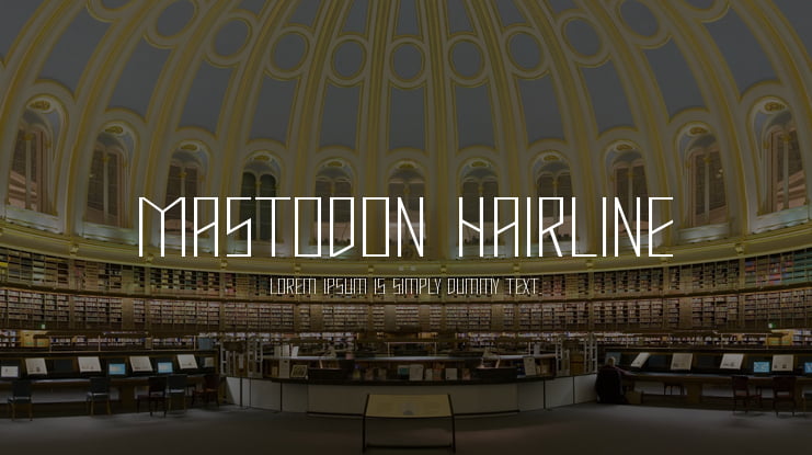 Mastodon Hairline Font