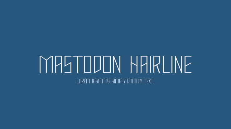 Mastodon Hairline Font