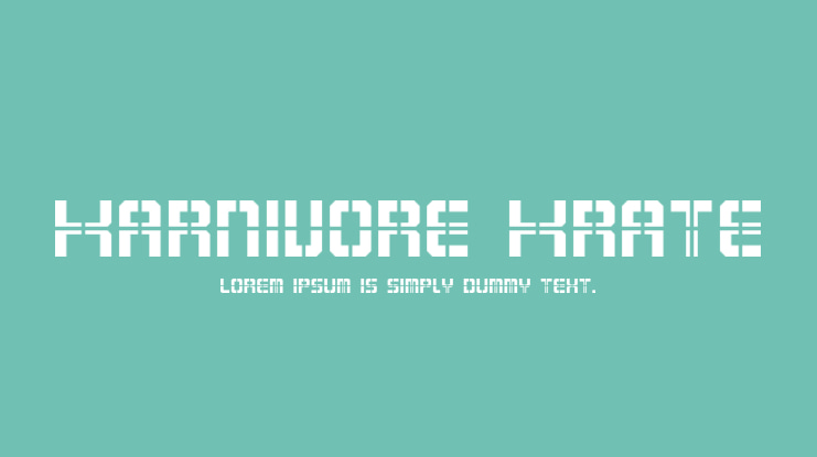 Karnivore Krate Font