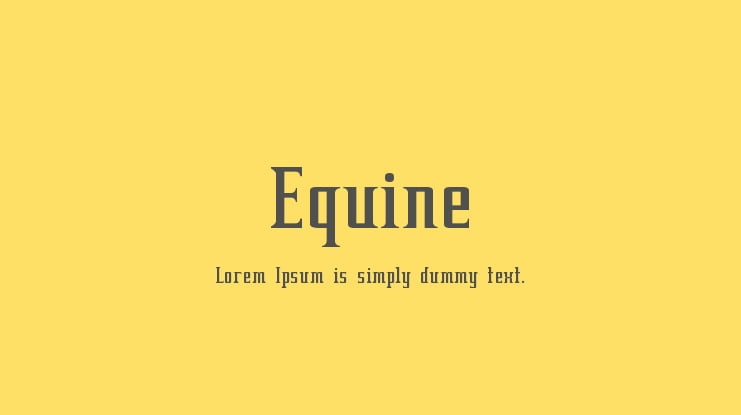 Equine Font