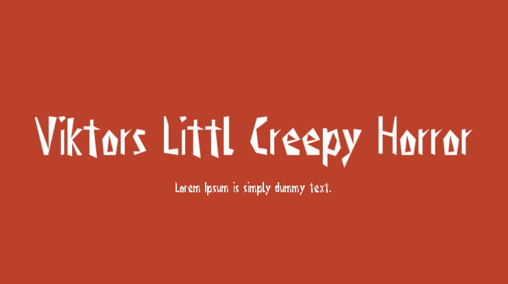 Viktors Littl Creepy Horror Font
