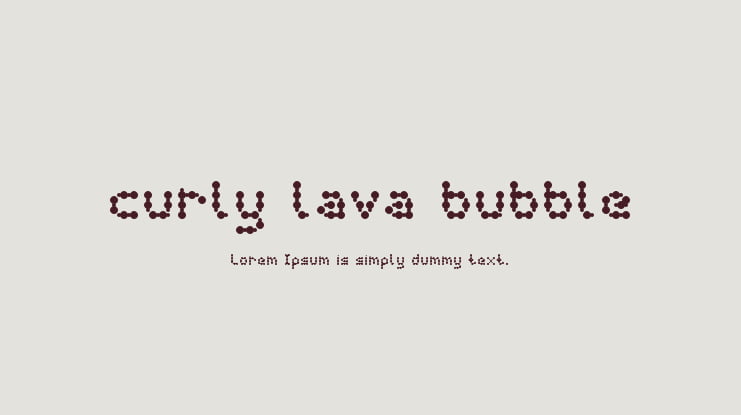 curly lava bubble Font Family