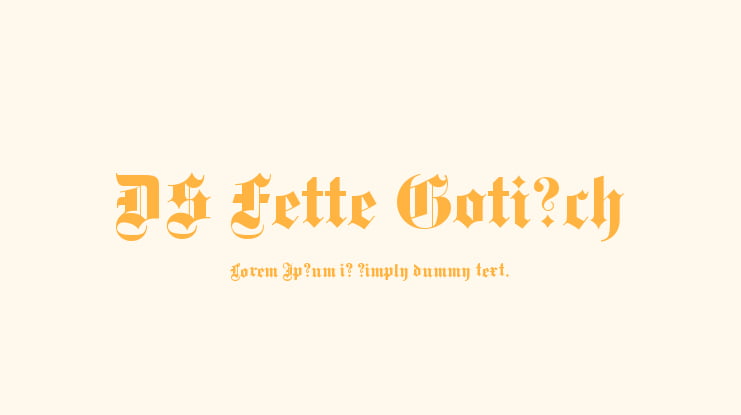 DS Fette Gotisch Font