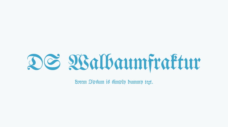 DS Walbaumfraktur Font