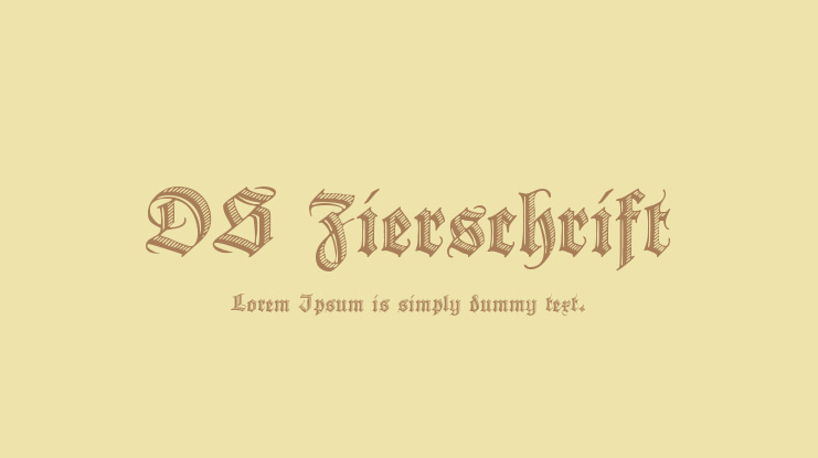 DS Zierschrift Font