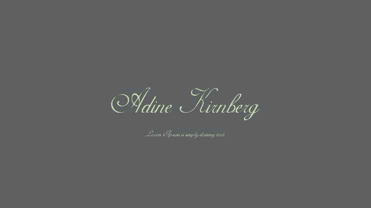 Adine Kirnberg Font Family