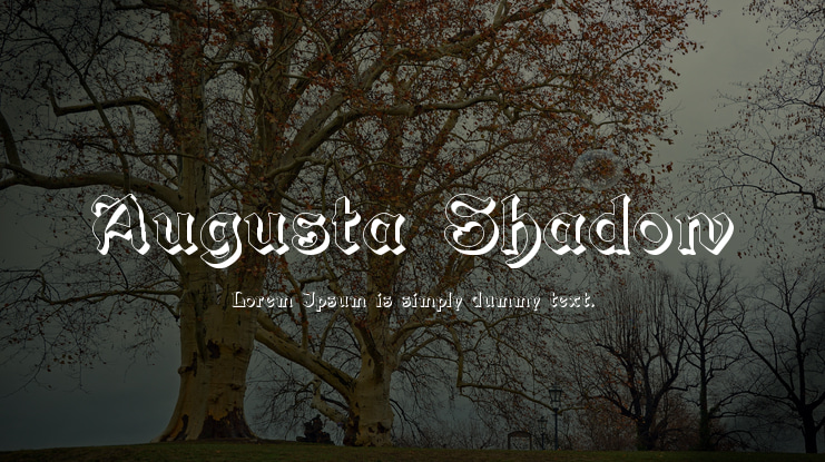 Augusta Shadow Font Family