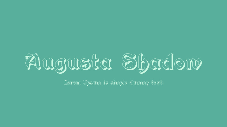 Augusta Shadow Font Family