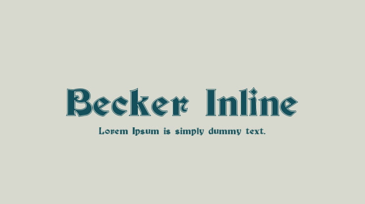 Becker Inline Font Family