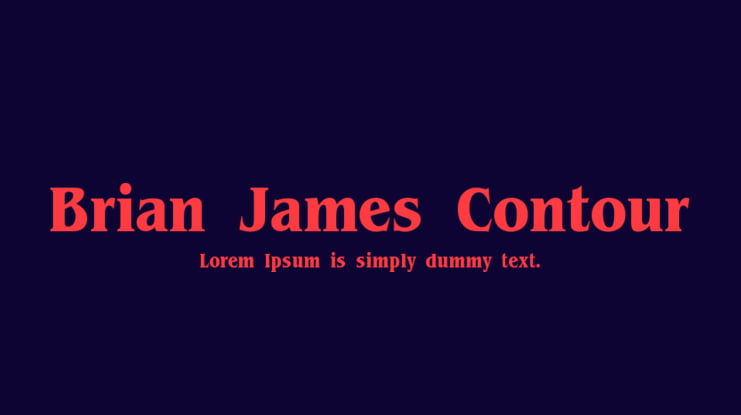 Brian James Contour Font Family