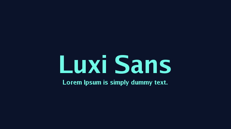 Luxi Sans Font Family