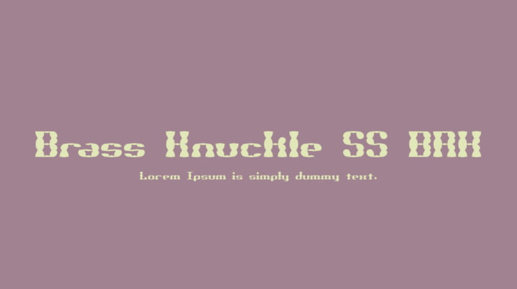 Brass Knuckle SS BRK Font Family