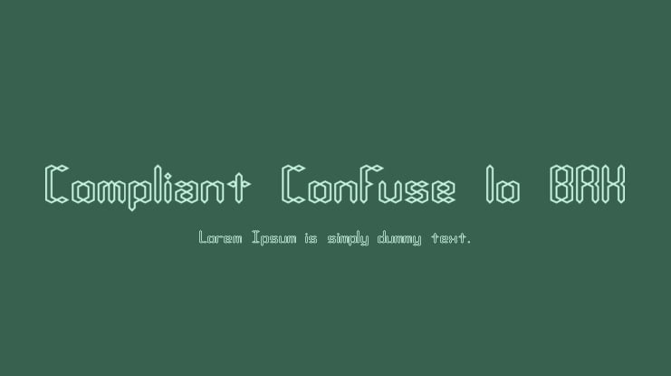 Compliant Confuse 1o BRK Font Family