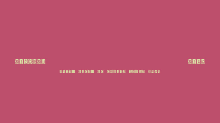 Carrick Caps Font