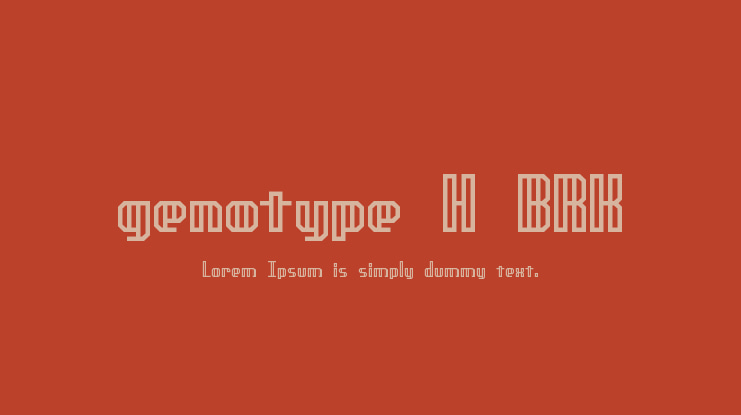 genotype H BRK Font Family