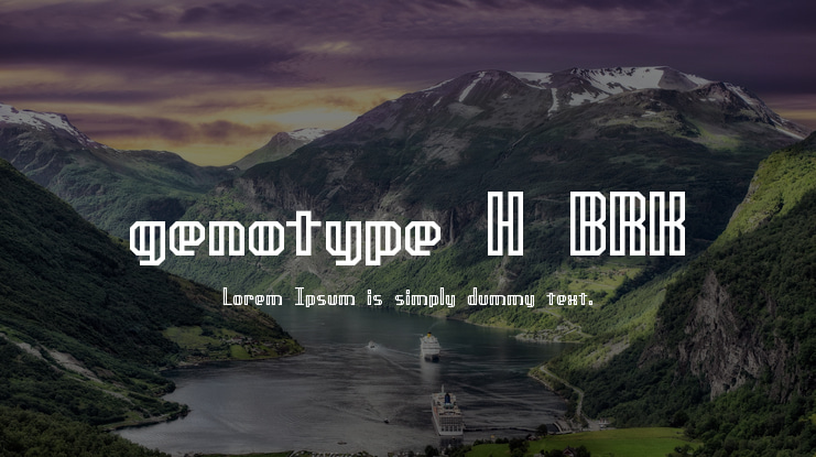genotype H BRK Font Family