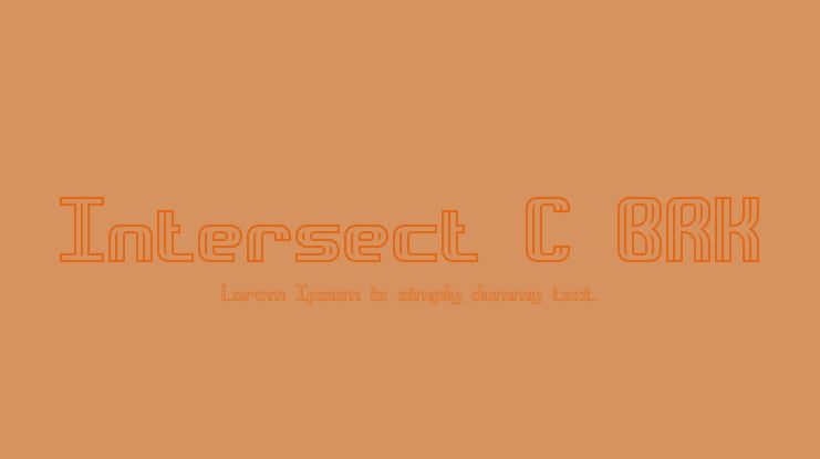Intersect C BRK Font Family