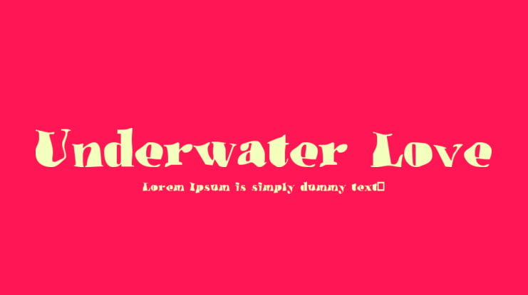 Underwater Love Font