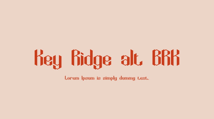 Key Ridge alt BRK Font Family