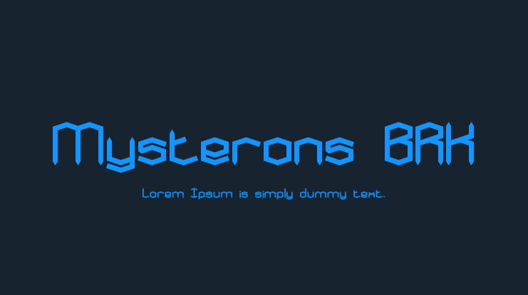 Mysterons BRK Font