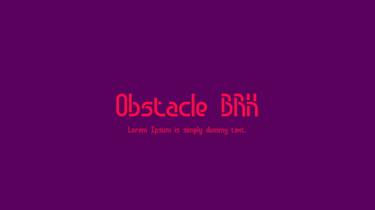 Obstacle BRK Font Family
