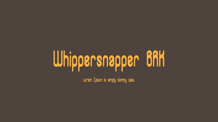 Whippersnapper BRK Font
