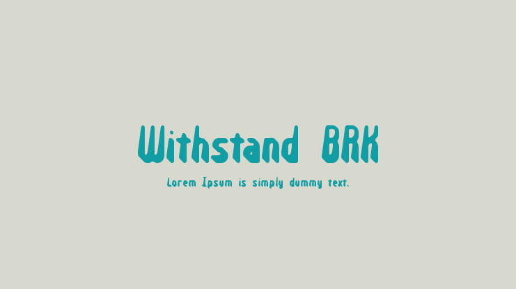 Withstand BRK Font