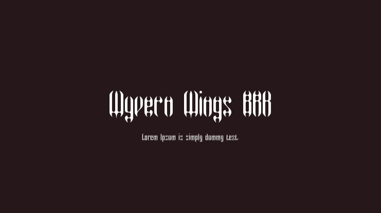 Wyvern Wings BRK Font Family