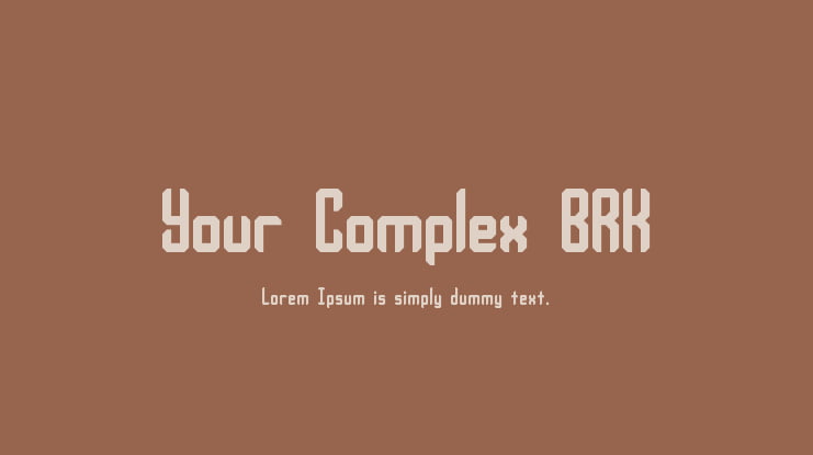 Your Complex BRK Font Family