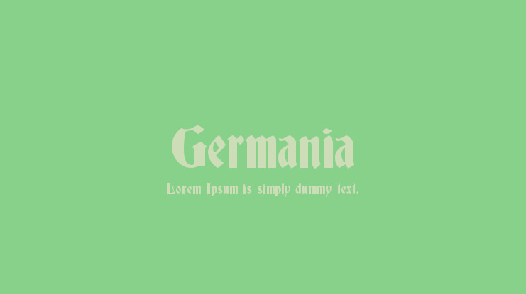 Germania Font Family