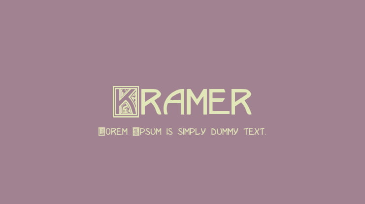 Kramer Font
