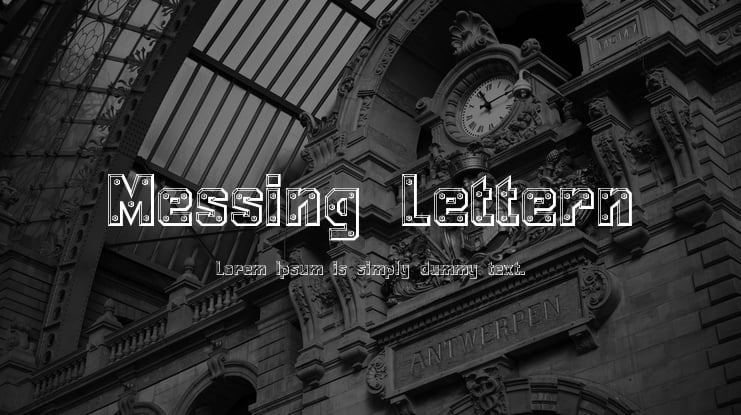 Messing Lettern Font