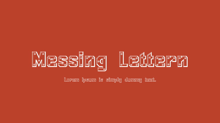 Messing Lettern Font