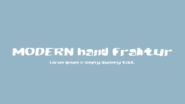 MODERN hand fraktur Font