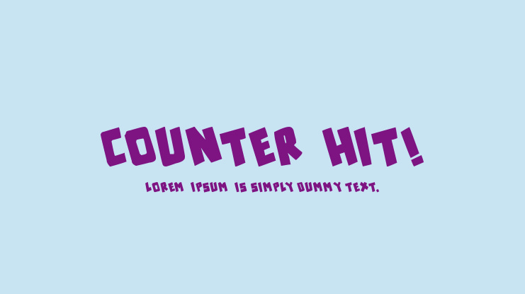 counter hit! Font Family