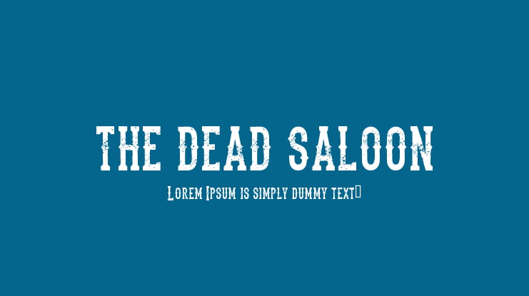 the dead saloon Font
