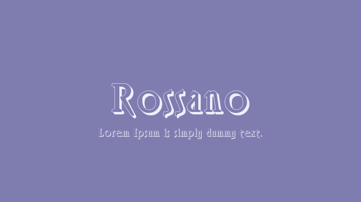 Rossano Font Family