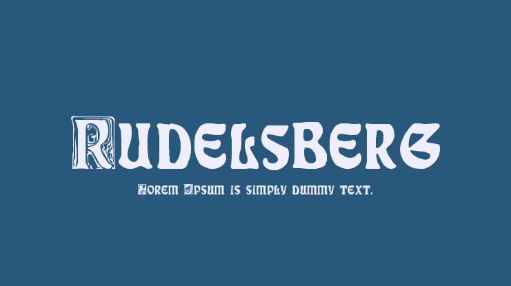 Rudelsberg Font Family