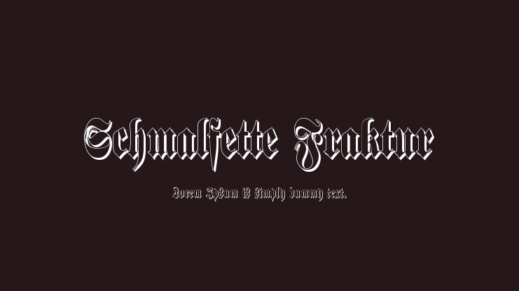 Schmalfette Fraktur Font Family