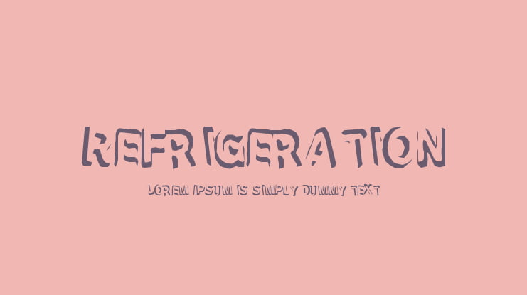 Refrigeration Font