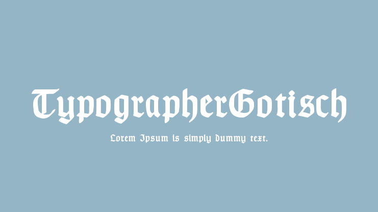 TypographerGotisch Font Family