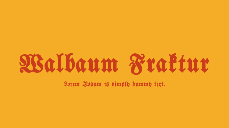 Walbaum Fraktur Font Family