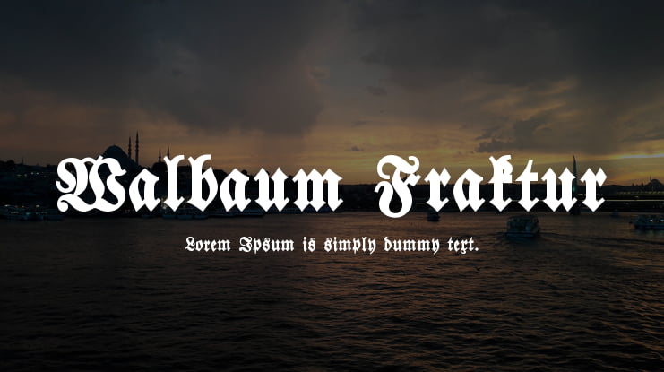 Walbaum Fraktur Font Family