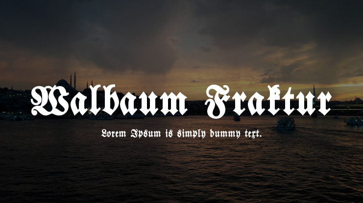 Walbaum Fraktur Font Family