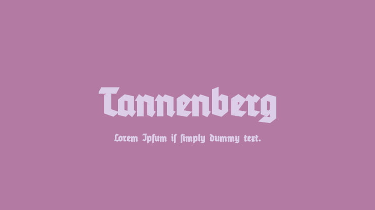 Tannenberg Font Family