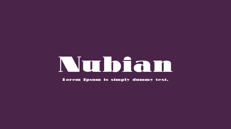 Nubian Font Family