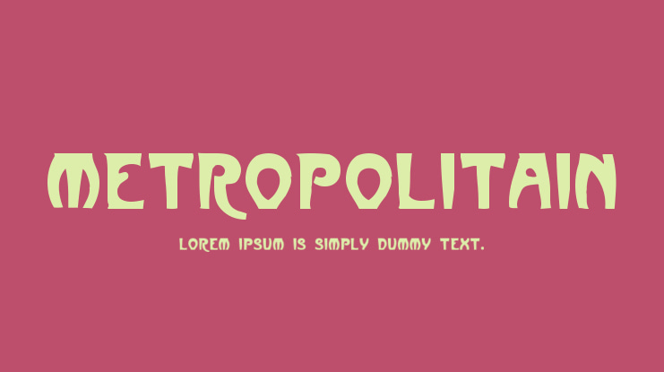 Metropolitain Font Family